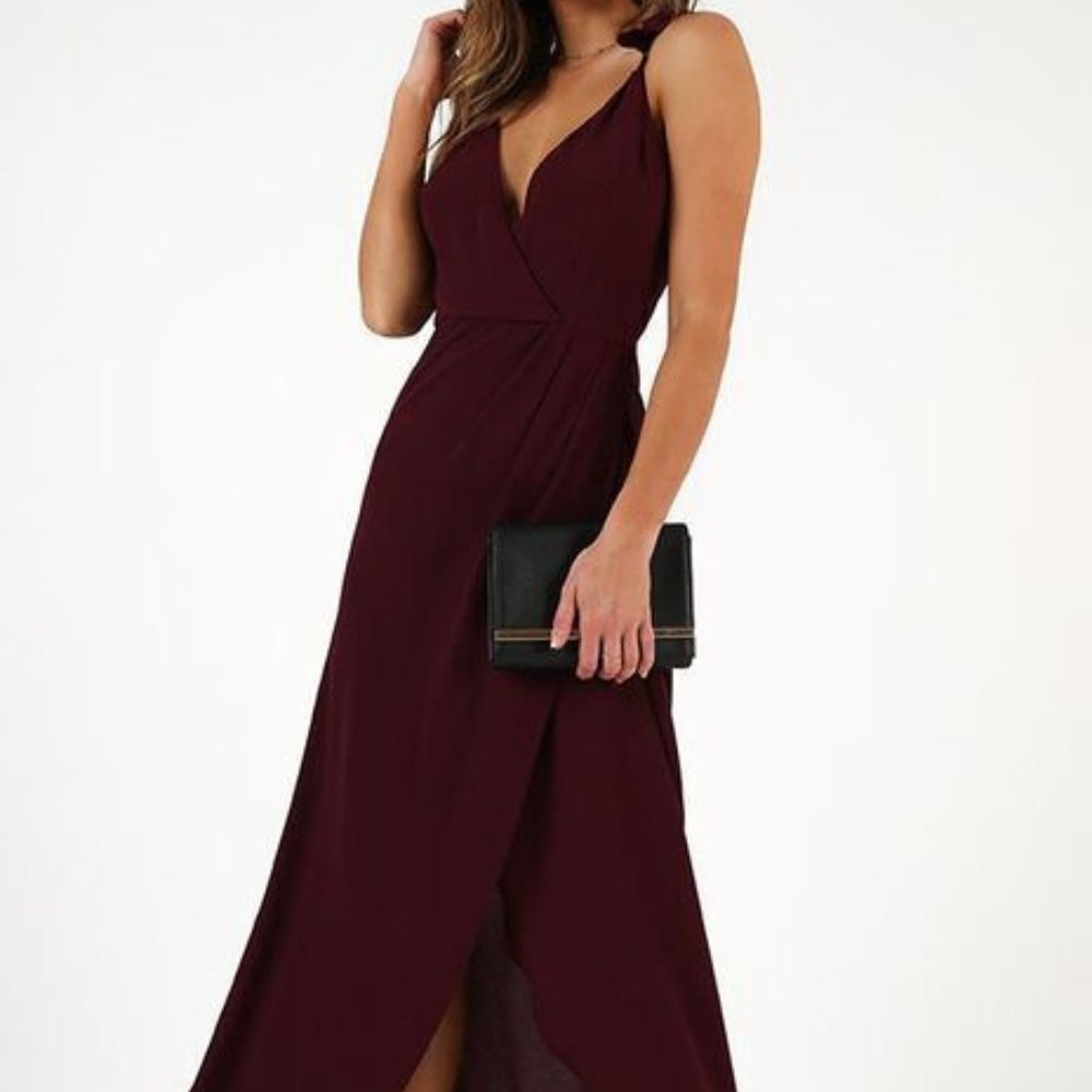 Showpo. Trust Nobody Dress in Wine